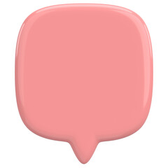 Speech Bubble. Text Box. 3D Illustration.