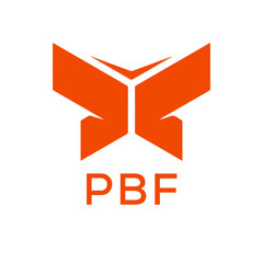 PBF Letter logo design template vector. PBF Business abstract connection vector logo. PBF icon circle logotype.
