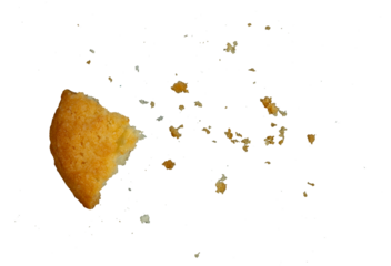 cookie with crumbs isolated
