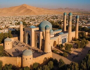 A Fusion of History and Desert Majesty in Uzbekistan.