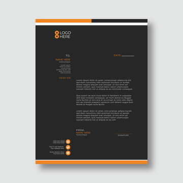 design template, Simple creative modern letter head templates for your project design