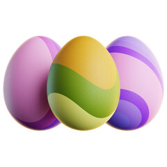Easter Egg Day 3D Icon, Easter Eggs