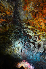 Inside the colorful Thríhnúkagígur volcano caldera, Iceland.