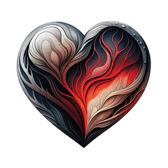Heart-shaped digital artwork