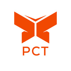 PCT Letter logo design template vector. PCT Business abstract connection vector logo. PCT icon circle logotype.
