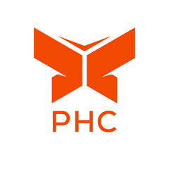 PHC Letter logo design template vector. PHC Business abstract connection vector logo. PHC icon circle logotype.
