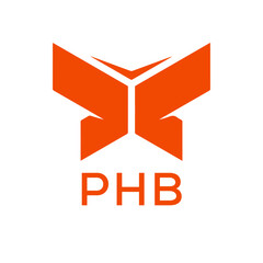 PHB Letter logo design template vector. PHB Business abstract connection vector logo. PHB icon circle logotype.
