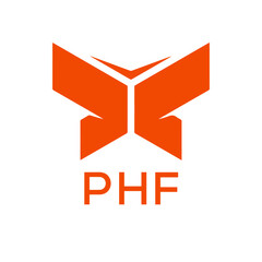PHF Letter logo design template vector. PHF Business abstract connection vector logo. PHF icon circle logotype.
