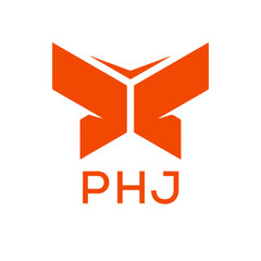 PHJ Letter logo design template vector. PHJ Business abstract connection vector logo. PHJ icon circle logotype.
