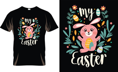 Easter Day T-shirt design,easter bunny t shirt design vector,hop,humor,hunter,joke,lovely,Easter Bunny clothing, My 1st Easter,Dead Bunny,Easter day trendy shirt design,4