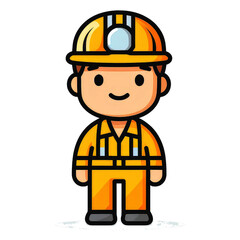 Obraz na płótnie Canvas Illustration construction worker design. Industrial Construction Worker Engineer cartoon. Security officer