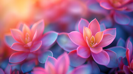 Fototapeta premium lotus flowers in a pond at sunset