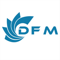 DFM letter design. DFM letter technology logo design on a white background. DFM Monogram logo design for entrepreneur and business