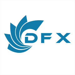 DFX letter design. DFX letter technology logo design on a white background. DFX Monogram logo design for entrepreneur and business