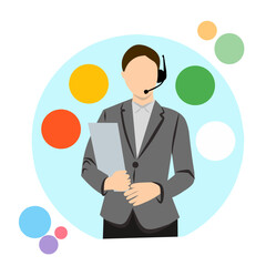 Female customer service operator