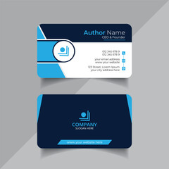 Vector clean style modern business card template or visiting card design