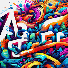 Obraz premium Artistry in Letters: Typography and Lettering Masterpiece Unveiling Creative Excellence