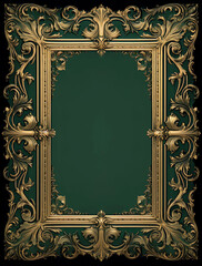 Gilded Green Book Covers,Printable Decorative Gilded Book Covers,KDP Cover Template
