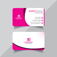 Vector clean style modern business card template or visiting card design