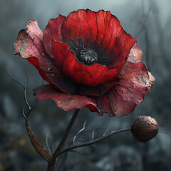 Fototapeta premium Creepypasta poppy flower