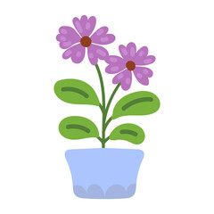 Naklejka na ściany i meble Flowers and Plant pots. illustration vector