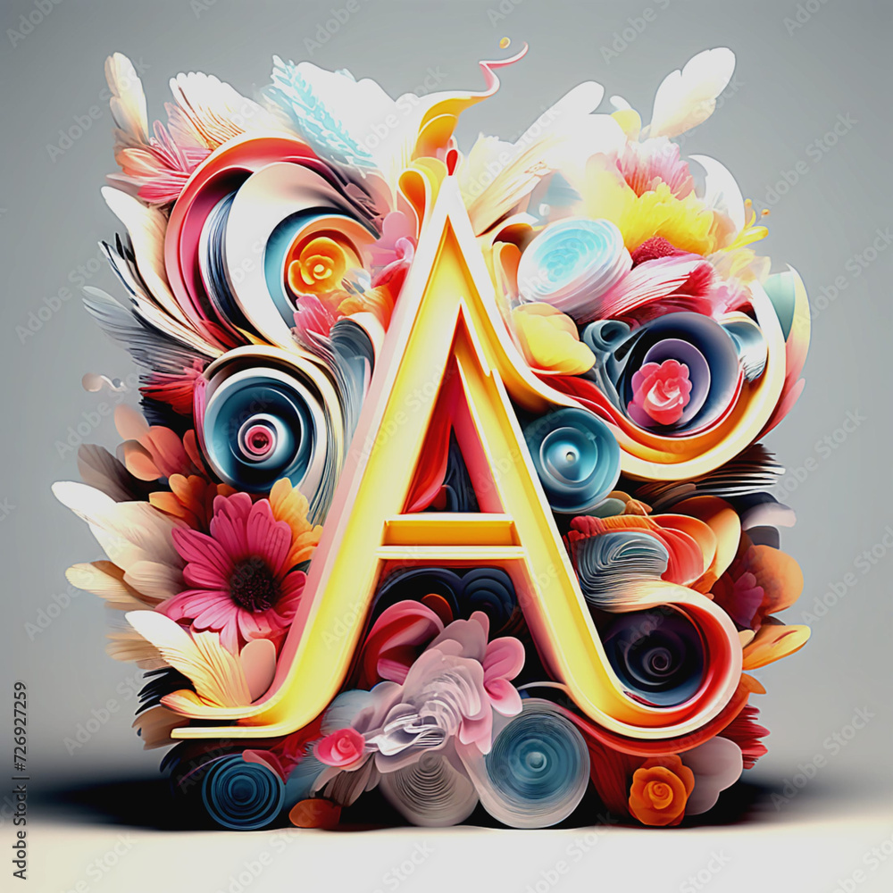 Fototapete unleash creativity: typography and lettering art to make your imagination soar and create breathtaki