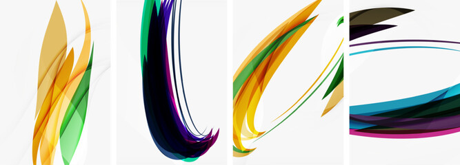 Abstract colorful wave posters for wallpaper, business card, cover, poster, banner, brochure, header, website