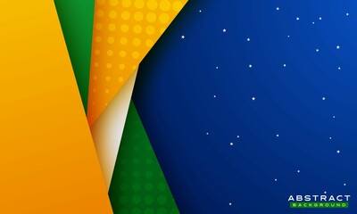 Vector Abstract Geometric Background Brazil Color Concept