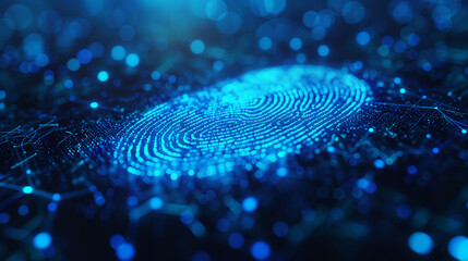 Concept for biometric security, fingerprint recognition.