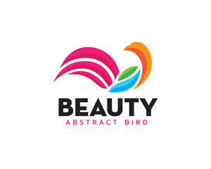 simple color beauty bird logo icon symbol design template illustration inspiration