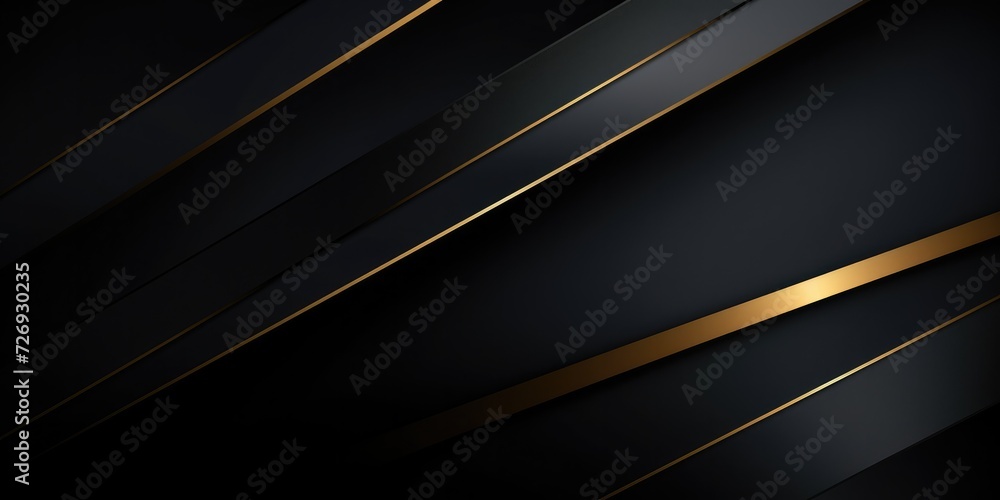 Poster gold line black luxury abstract background overlap layers on dark space effect decoration. graphic d