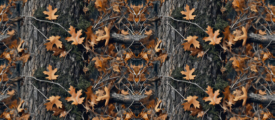 Abstract Realistic Tree Camouflage Texture