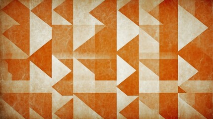 Abstract orange background white striped pattern and blocks in diagonal lines with vintage texture from Generative AI