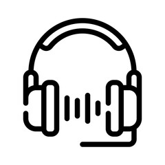 headphones line icon