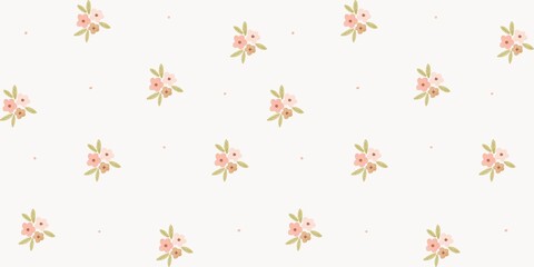 Cute Flower seamless pattern. flower background illustration