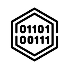 binary code line icon