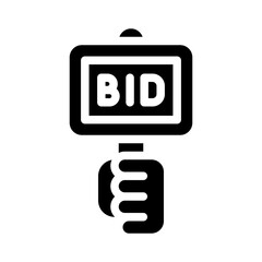 bid glyph icon
