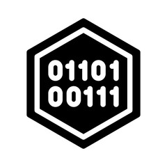 binary code glyph icon