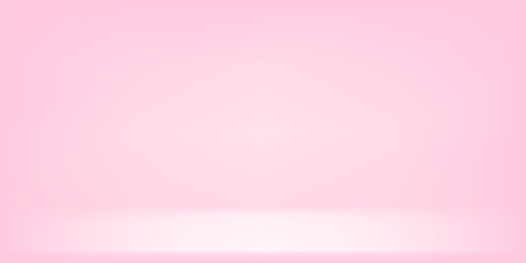 Realistic pink studio wall background. Room in the 3d. Space for selling products on the website. Vector illustration.