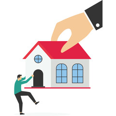 Fototapeta na wymiar Home mortgage foreclosure help debt Loan, Vector illustration design concept in flat style