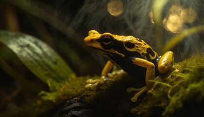 closeup of a Poison dart frog