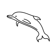 Obraz premium The animal under water doodling lines vector illustration