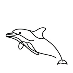 Fototapeta premium The animal under water doodling lines vector illustration