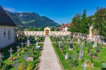 Cemetery of Ortisei. South Tyrol, Italy