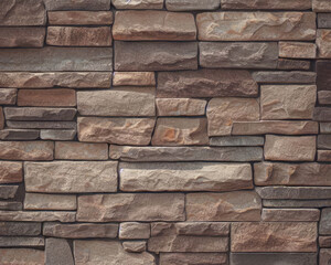 A seamless texture of rock walling material. A stone veneer that is applied to the walls of buildings