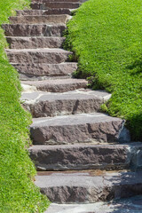 Stone stairs in the garden
