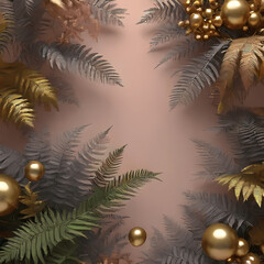backgrounds with botanical ferns and leaves