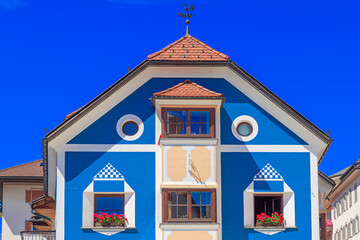 Facade of a typical South Tyrolean house