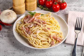 Italian pasta spaghetti Carbonara