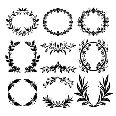 wreath svg, wreath png, wreath frame, frame svg, frame illustration, wreath illustration, frame, vector, vintage, floral, design, decoration, pattern, ornament, border, illustration, flower, ornate,